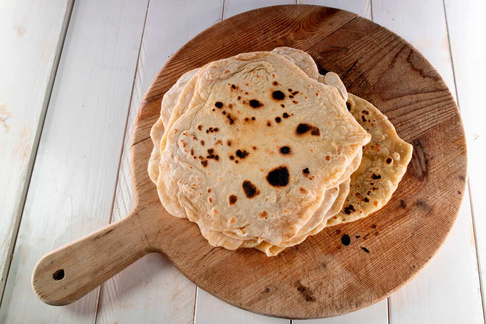 Piadina arrotolata alle verdure