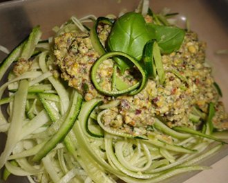 Spaghetti crudisti al pesto
